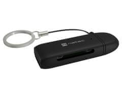 Natec SCARAB C čitalnik spominskih kartic, konektor USB-C, max 2TB, črni