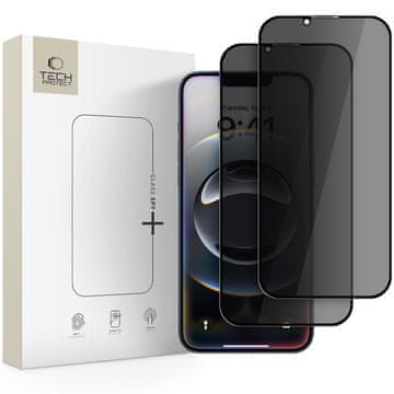 Tech-protect TECH-PROTECT STEKLO SPY+ 2-PAKET ZASEBNOSTI ZA IPHONE 13 / 13 PRO / 14 / 16E