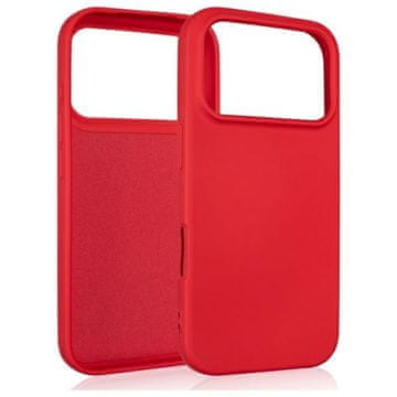 shumee Silikonski ovitek Beline za iPhone 17 Pro Max rdeče barve