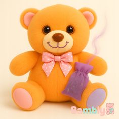 1 to 3 BAMBLY LAVENDER PLIŠASTA IGRAČA MASKOTA ORANŽNA PLIŠASTA IGRAČA 15 CM