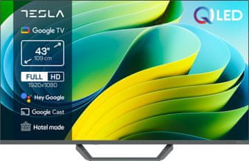 TESLA Q43E665GFSS QLED televizor, 109 cm (43"), FHD, Google TV