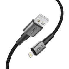 Tech-protect ULTRABOOST DNA LIGHTNING KABEL 15W/2.4A 100CM ŽELEZNO SIVA