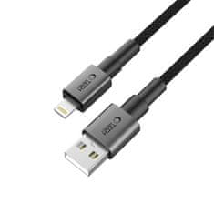 Tech-protect ULTRABOOST DNA LIGHTNING KABEL 15W/2.4A 100CM ŽELEZNO SIVA
