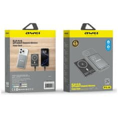 Awei Awei PA-30 5000mAh MagSafe induktivna prenosna baterija, siva