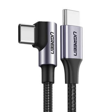 Ugreen Ugreen US255 USB-C na USB-C kabel, 3 m, 60 W, kotni (črn)