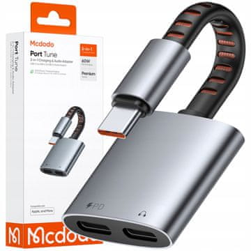 Mcdodo MCDODO USB-C NA USB-C ADAPTERSKI KABEL 2X TIP C 2V1 OTG 60W