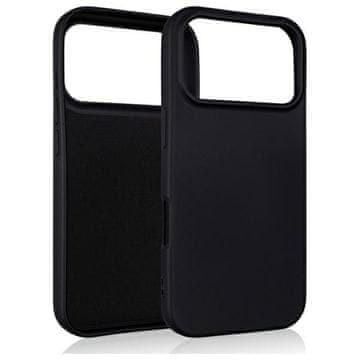 shumee Silikonski ovitek Beline za iPhone 17 Pro Max črne barve