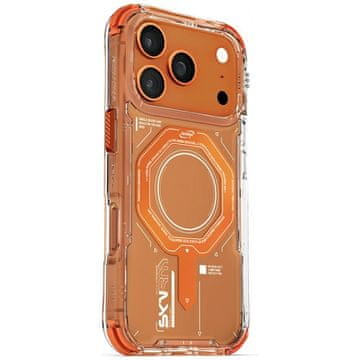 shumee Ovitek Skinarma Magma za iPhone 17 Pro z magnetnim polnjenjem, oranžen