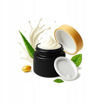shumee Stekleni kozarec ČRNE MAT 20g za kremo, balzam, kozmetiko, mazilo, gel