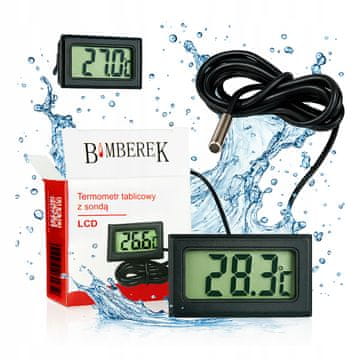 shumee Digitalni elektronski termometer z LCD-sondo. Natančen od -50 do 110.