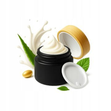 shumee Stekleni kozarec ČRNE MAT 15g za kremo, balzam, kozmetiko, mazilo, gel