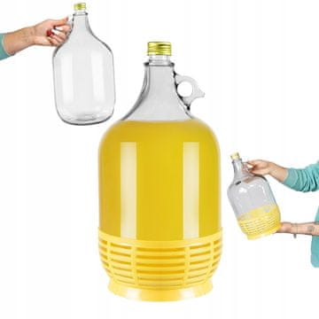 shumee DAMA 5L POSODA ZA VINO V KOŠARICI S POKROVČKOM, VRČ ZA VINO, LIKERJI