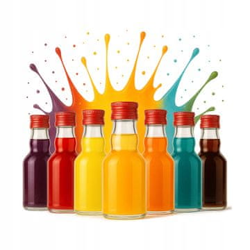 shumee 100X MINI STEKLENIČKA ELIKSIR 50 ML + POKROVČEK