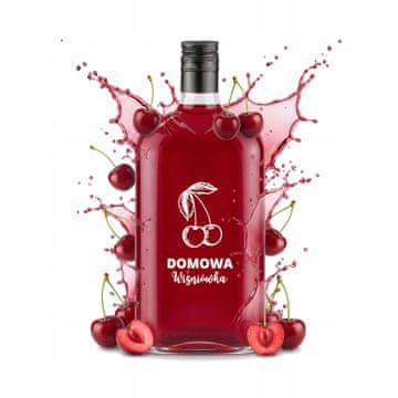 shumee Klasična steklenica 500ml s potiskom domačega češnjevega likerja za poroke 0,5L