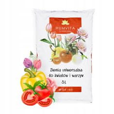 shumee UNIVERZALNA zemlja za CVETJE, ZELENJAVO, OKRASNE RASTLINE, ZELIŠČA, SADJE 5L