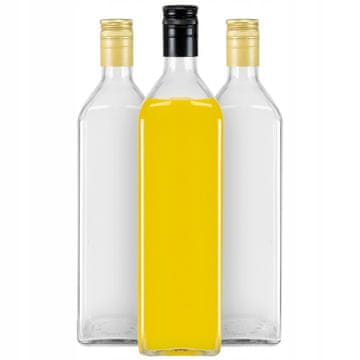 shumee 10x stekleničk MARASCA CLEAR 1l za olivno olje, tinkture, kis, sirup 1000ml