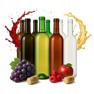 shumee 10X steklenic vina 0,75L + pluta - 3 barve