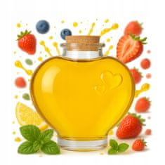 BE 5x stekleničk LOVE 650ml v obliki srca s pluto za likerje, poročno darilo