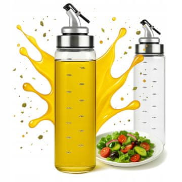 shumee 2x Dozirnik za stekleničke 500 ml z lestvico za olivno olje, omake, kis