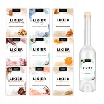 shumee 10x etikete za DOMAČE LIKERE, nalepke za DARILNE steklenice