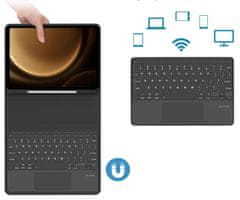 shumee OVITEK S TIPKOVNICO IN SLEDILNO PLOŠČICO za Samsung Galaxy Tab S10 FE Plus S10 FE+ 13,1"