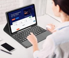 shumee OVITEK S TIPKOVNICO IN SLEDILNO PLOŠČICO za Samsung Galaxy Tab S10 FE Plus S10 FE+ 13,1"