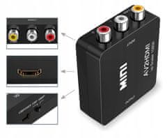 shumee AV ADAPTER RCA NA HDMI PRETVORNIK CINCH KABEL 1080P