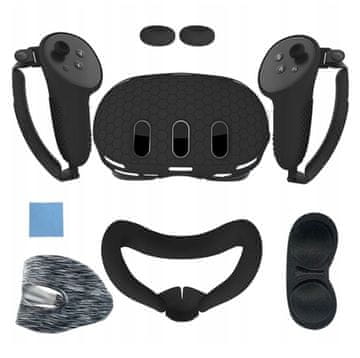 shumee KOMPLET 7-V-1 SILIKONSKO ZAŠČITNO OVITJE ZA VR OČALA OCULUS META QUEST 3