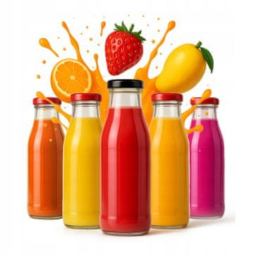 shumee 5x steklenic KUBUŚ 500ml za sok, sok, vodo, steklenica 0,5l