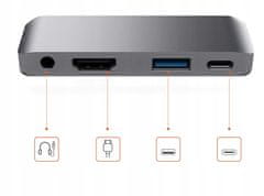 shumee Adapter 4w1 HUB USB-C 3.0 HDMI 4K JACK za iPad Pro