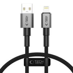 Tech-protect ULTRABOOST DNA LIGHTNING KABEL 12W/2.4A 25CM ŽELEZNO SIVA