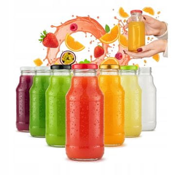 shumee 50x stekleničk za sok Winnie the Pooh 330 ml KOMPLET STEKLENICA + POKROV