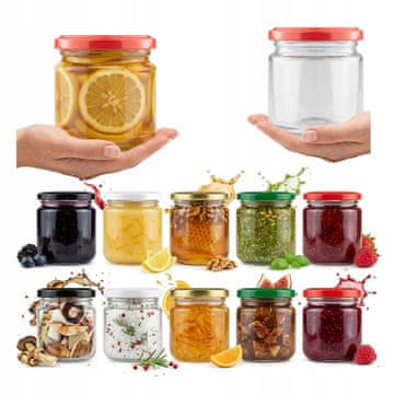 shumee 12x kozarcev 200 ml kozarcev za marmelado, med, sok, pašteto, sveče, sladice FI66 12 kosov