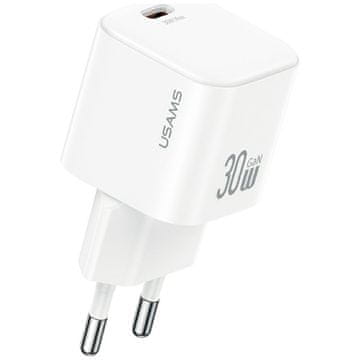 USAMS USAMS 30W STENSKI POLNILEC ZA TELEFONE Z USB-C PRIKLJUČKOM IN 1M KABLOM USB-C