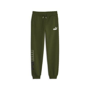 Puma Fantovske trenirke Puma POWER COLORBLOCK zelene 67634731 velikost 128