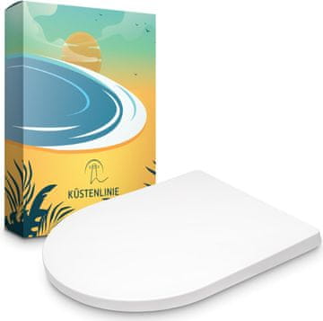 Nikcorp Univerzalno antibakterijsko WC daska D-Shape Urea-Duroplast, Soft-Close tihi spust 99,9% antimikrobna površina, bijela Duroplast, brzo skidanje, montaža odozgo, s univerzalnim šablonom