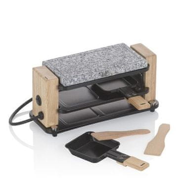 Kela Raclette kamen KL-16624 Bedretto granitna črna postelja za 2 osebi 27,0 x 11,0 x 13,0 cm