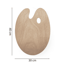 shumee VELIKA LESENA SLIKARSKA PALETA ZA OTROKE ZA GLADKE BARVE 30x40 cm