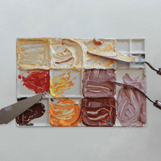 shumee VELIKA KERAMIČNA SLIKARSKA PALETA ZA BARVE VELIKA SLIKARSKA PALETA 19x13cm