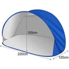 Trizand Pop-up šotor za plažo z UV zaščito 220x120x100 cm