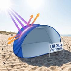 Trizand Pop-up šotor za plažo z UV zaščito 220x120x100 cm