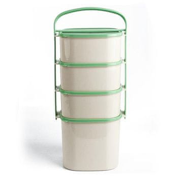 Plastični jedilni nosilec 3x1l + 1x2l MEŠANE barve pokrovčkov