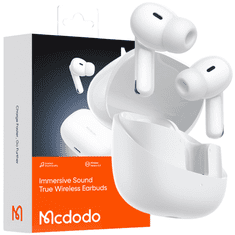 Mcdodo BREZŽIČNE BLUETOOTH SLUŠALKE MCDODO Z MIKROFONOM, BELIM OVITKOM