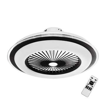 shumee Zephyr črna 48W LED svetilka z ventilatorjem in daljinskim upravljalnikom