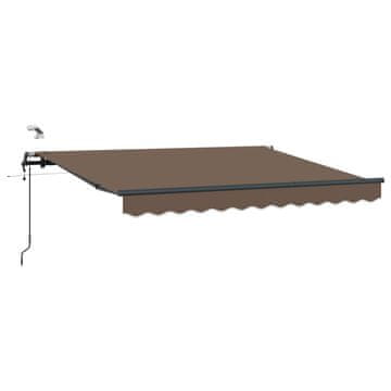 Vidaxl Tkanina za senčnik Taupe 500 × 350 cm Poliester