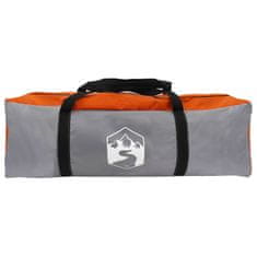 Vidaxl Avto šotor Siva in oranžna 350 x 250 cm Poliester in jeklo