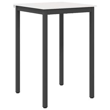 Vidaxl Barska miza Bela 70 x 70 x 105 cm Masivno borovo les