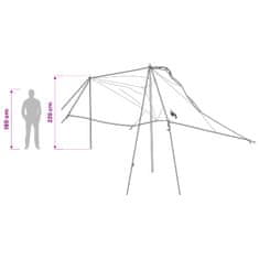 Vidaxl Avto šotor s streho Modra 350 x 250 cm Poliester in jeklo