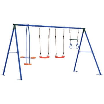 Vidaxl Zunanji swing komplet večbarvno 330 x 185 x 185 cm Jeklo in PE