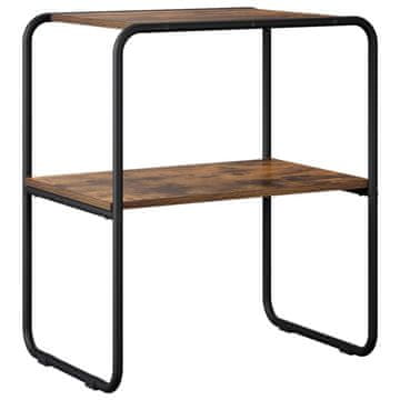 Vidaxl Konzolna miza Dimljen hrast 80 x 42,5 x 70 cm Inženirski les